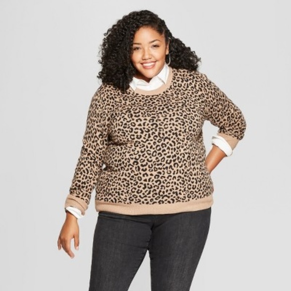 a new day Sweaters - {A New Day} Leopard Print Sweater